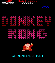 Donkey Kong (Japan set 3) Title Screen